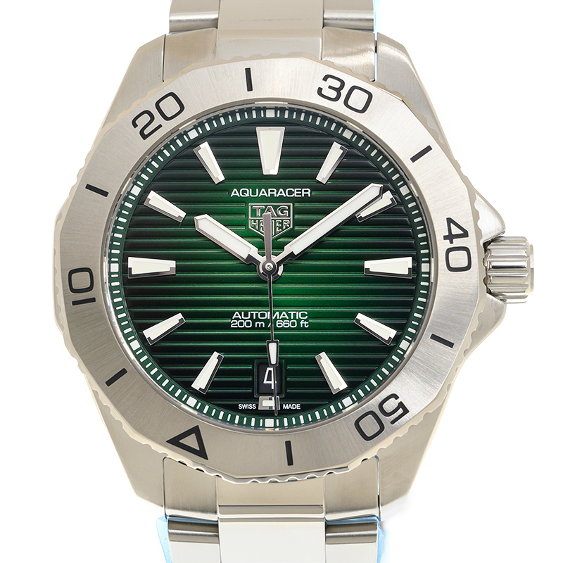 TAG HEUER 豪雅 AQUARACER(WBP2115.BA0627) 綠面機械腕錶x40mm