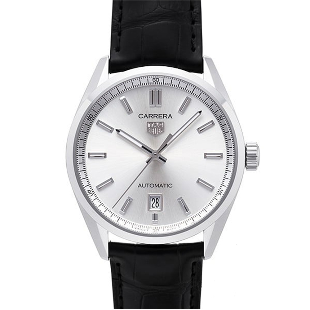 TAG HEUER 豪雅Carrera 日期自動上鏈皮帶腕錶(WBN2111.FC6505)x39mm