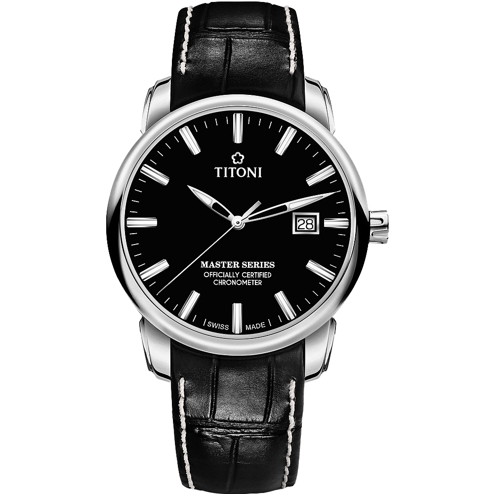 TITONI 梅花錶 大師系列天文台認證12生肖限量機械錶-黑 83188 S-ST-577Z