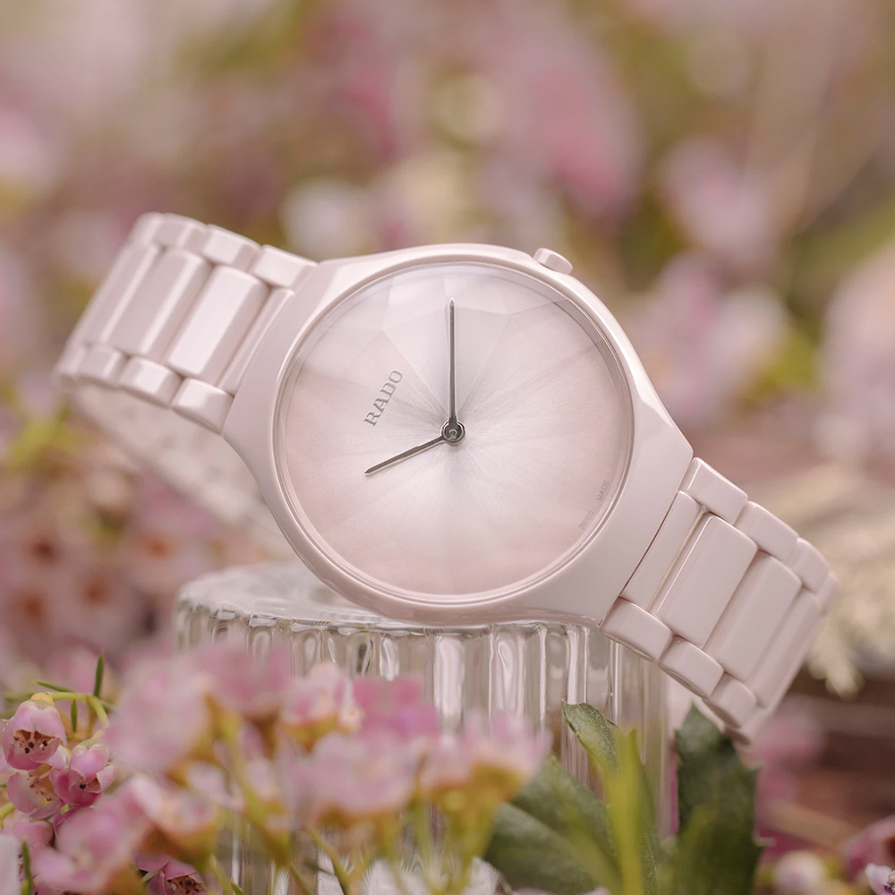 RADO 雷達 真薄系列 世界花園 限量 高科技陶瓷石英腕錶 R03 R27120402