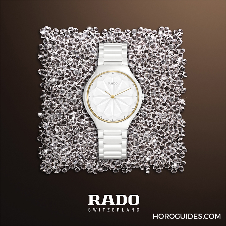 RADO 雷達錶 官方授權 TRUE THINLINE GEM 系列星鑽限量陶瓷腕錶-R27007702