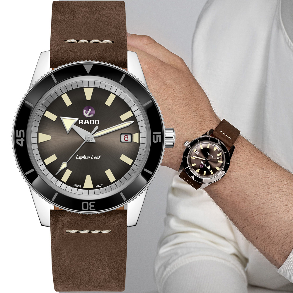 RADO 雷達錶 官方授權 Captain Cook庫克船長系列 300M自動機械腕錶-R32505305