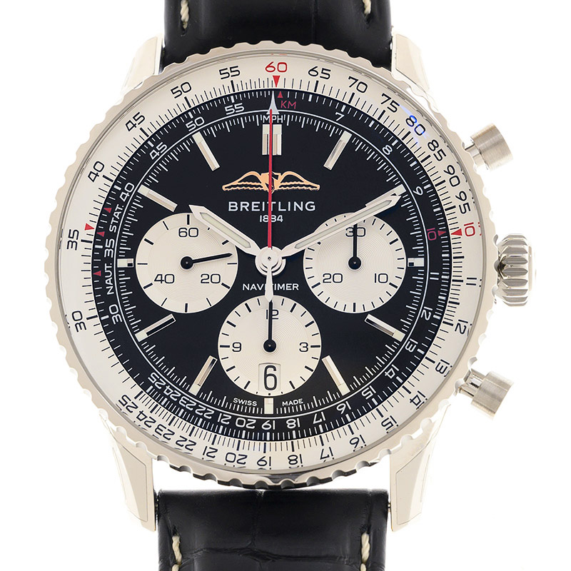 BREITLING 百年靈 NAVITIMER CHRONOGRAPH 航空計時皮帶腕錶(AB0139211B1P1)x41mm