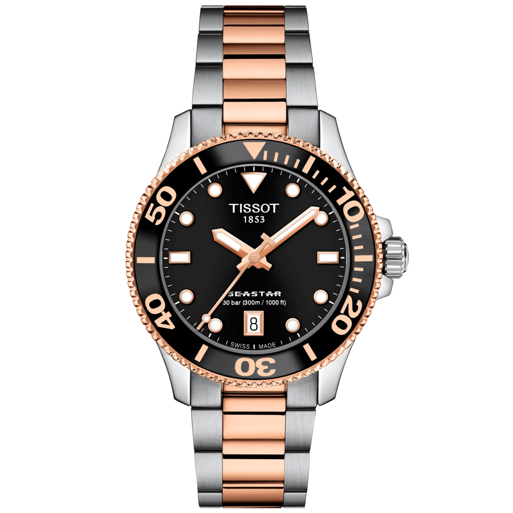 TISSOT天梭 SEASTAR 1000 海洋之星 300米 潛水石英腕錶 36mm / T1202102205101