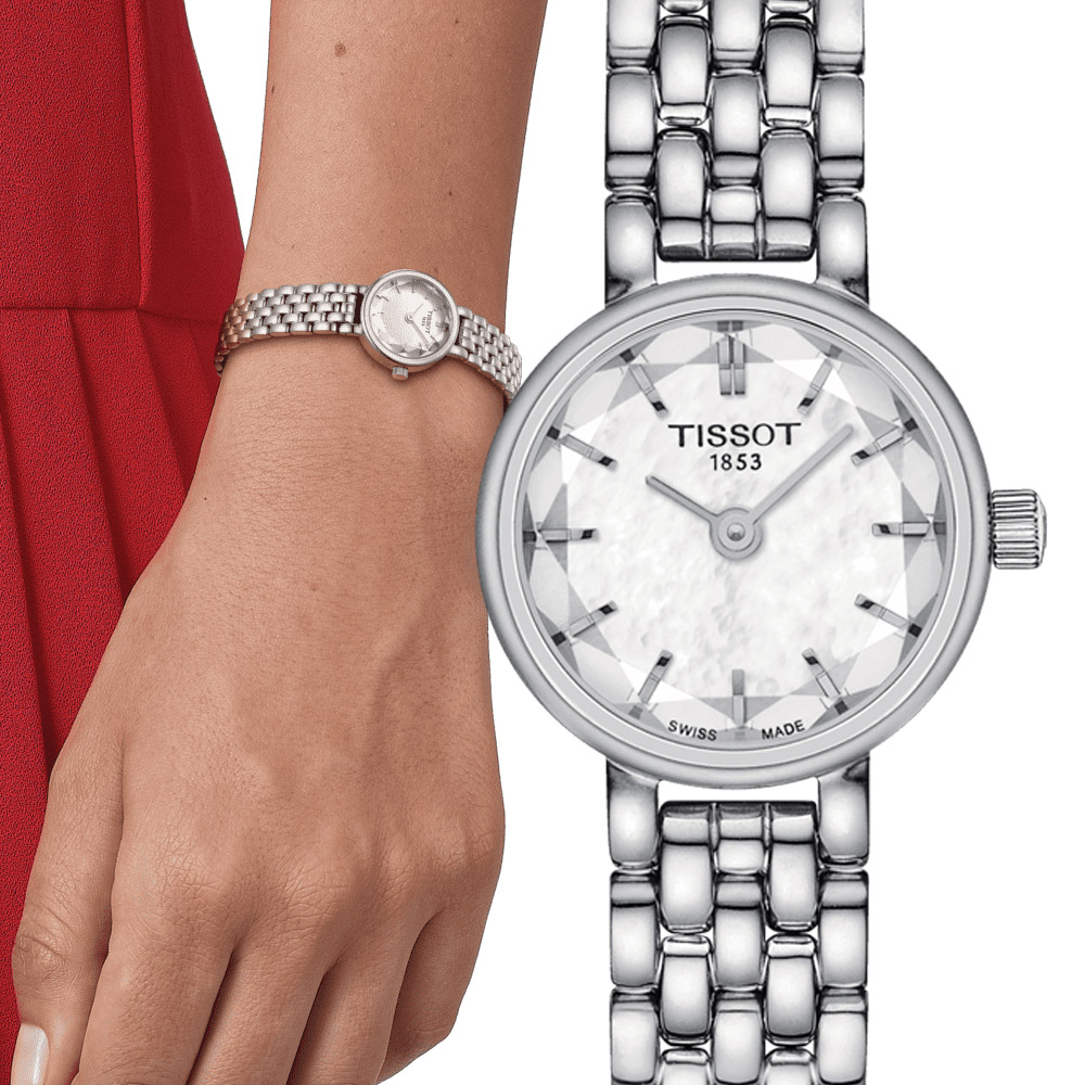 TISSOT 天梭 官方授權 T-Lady系列 珍珠母貝小錶徑女錶-T1400091111100/錶徑19.5mm