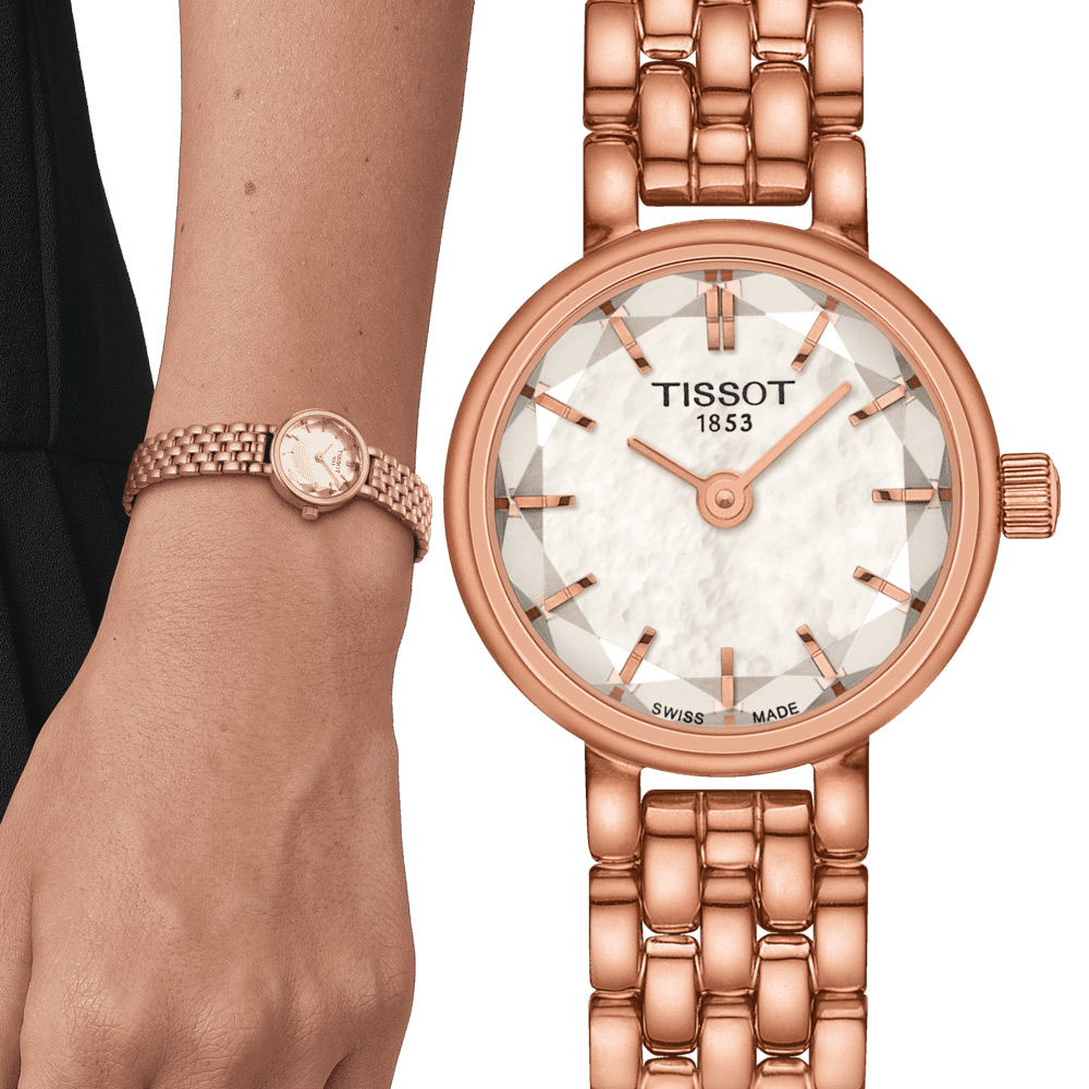 TISSOT 天梭 官方授權 T-Lady系列 珍珠母貝小錶徑女錶-T1400093311100/錶徑19.5mm