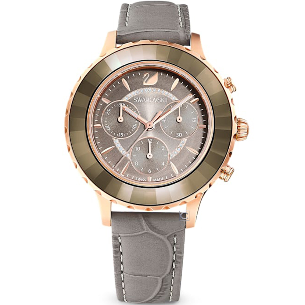 SWAROVSKI 施華洛世奇 Octea Lux Chrono奢華耀眼計時手錶-5452495/39.5mm