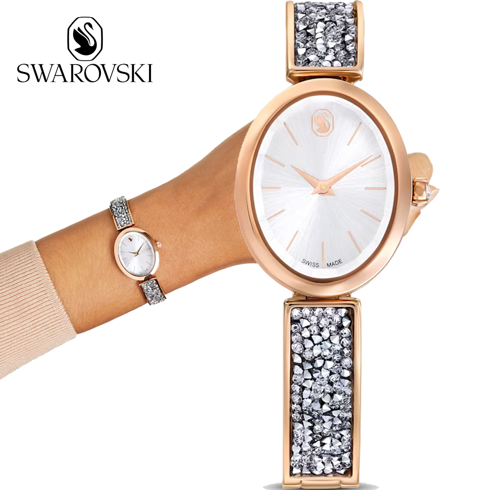 SWAROVSKI 施華洛世奇 Crystal Rock Oval 優雅時尚手錶/29x26mm(5656851)