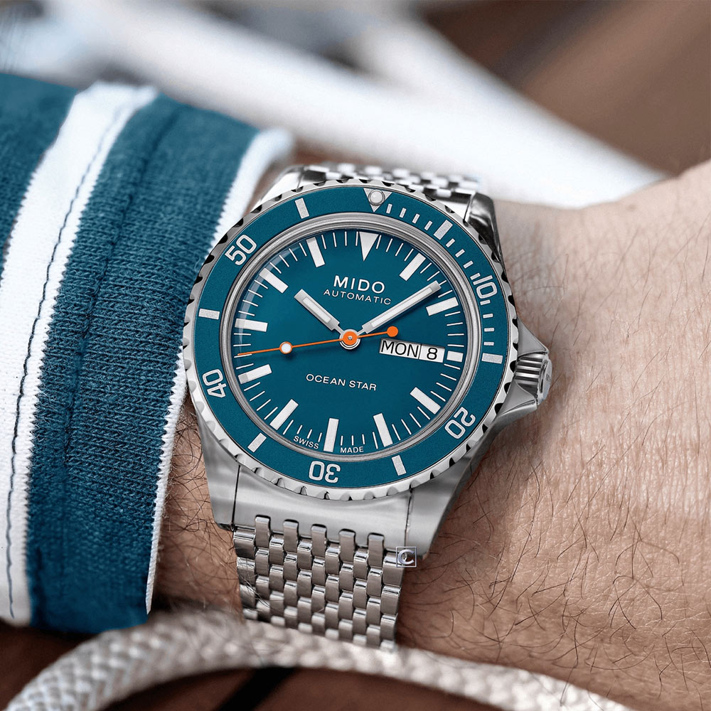 MIDO 美度海洋之星TRIBUTE 75週年特別腕錶-M0268301104100/藍mm