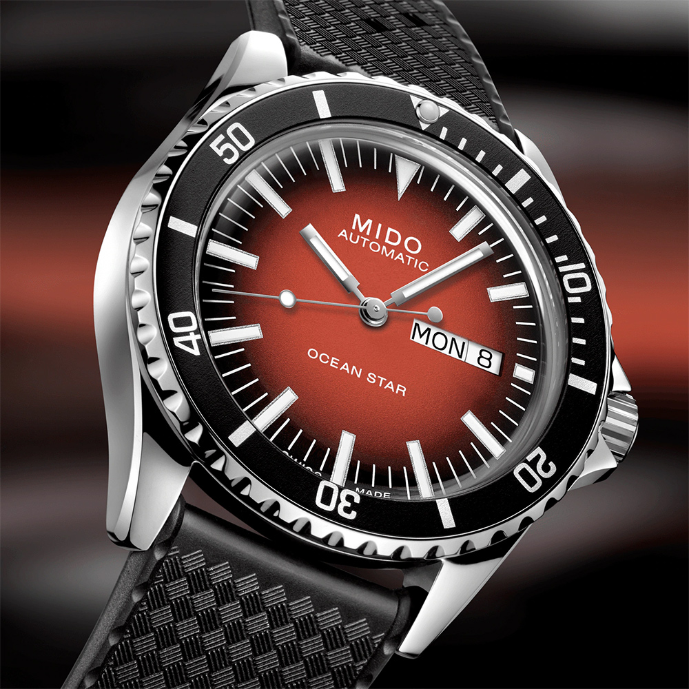 MIDO 美度 Ocean Star 海洋之星200米機械腕錶/紅/40.5mm/M0268301742100