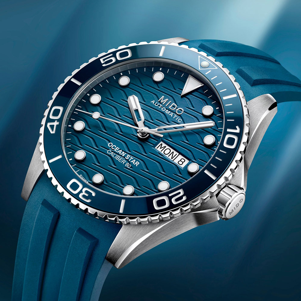 MIDO 美度 官方授權 Ocean Star 200米海洋之星 廣告款陶瓷潛水錶(M0424301704100)42.5mm