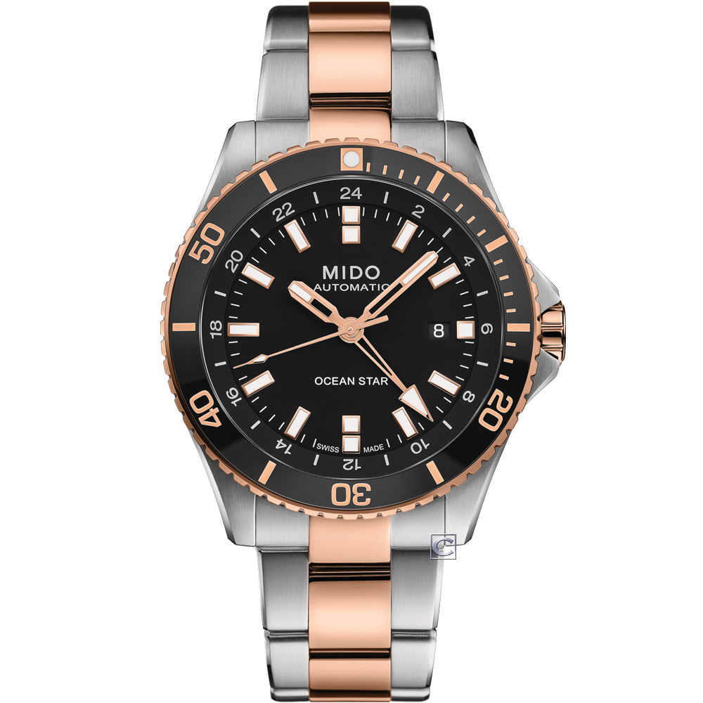 MIDO Ocean Star 海洋之星 GMT 200米潛水機械錶(M0266292205100)44mm/雙色