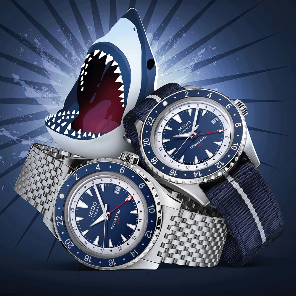 MIDO 美度 GMT海洋之星特別版機械套錶/藍/40.5mm/M0268291804100
