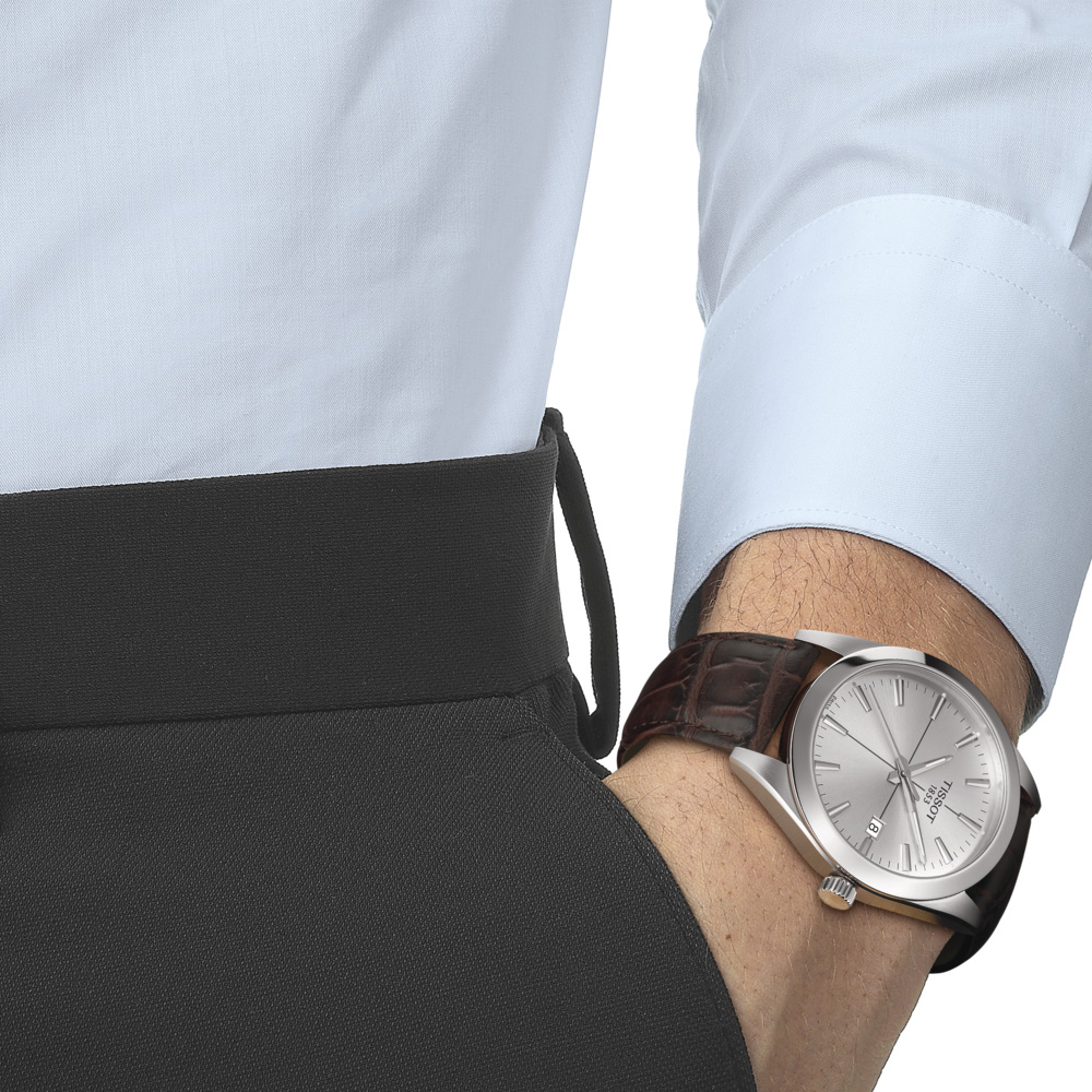 TISSOT天梭 GENTLEMAN紳士密令石英男錶(T1274101603101)40mm