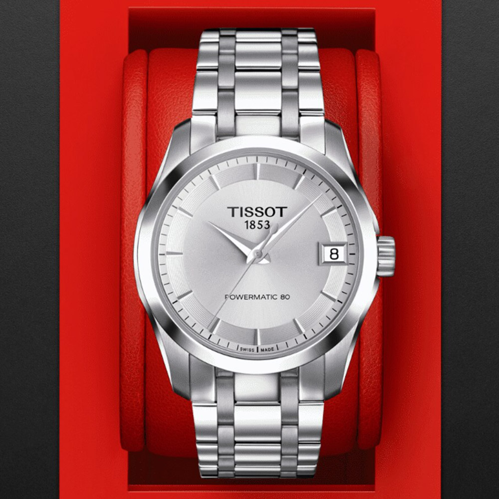 TISSOT天梭 設計師系列 典雅女性機械腕錶 32mm/T0352071103100