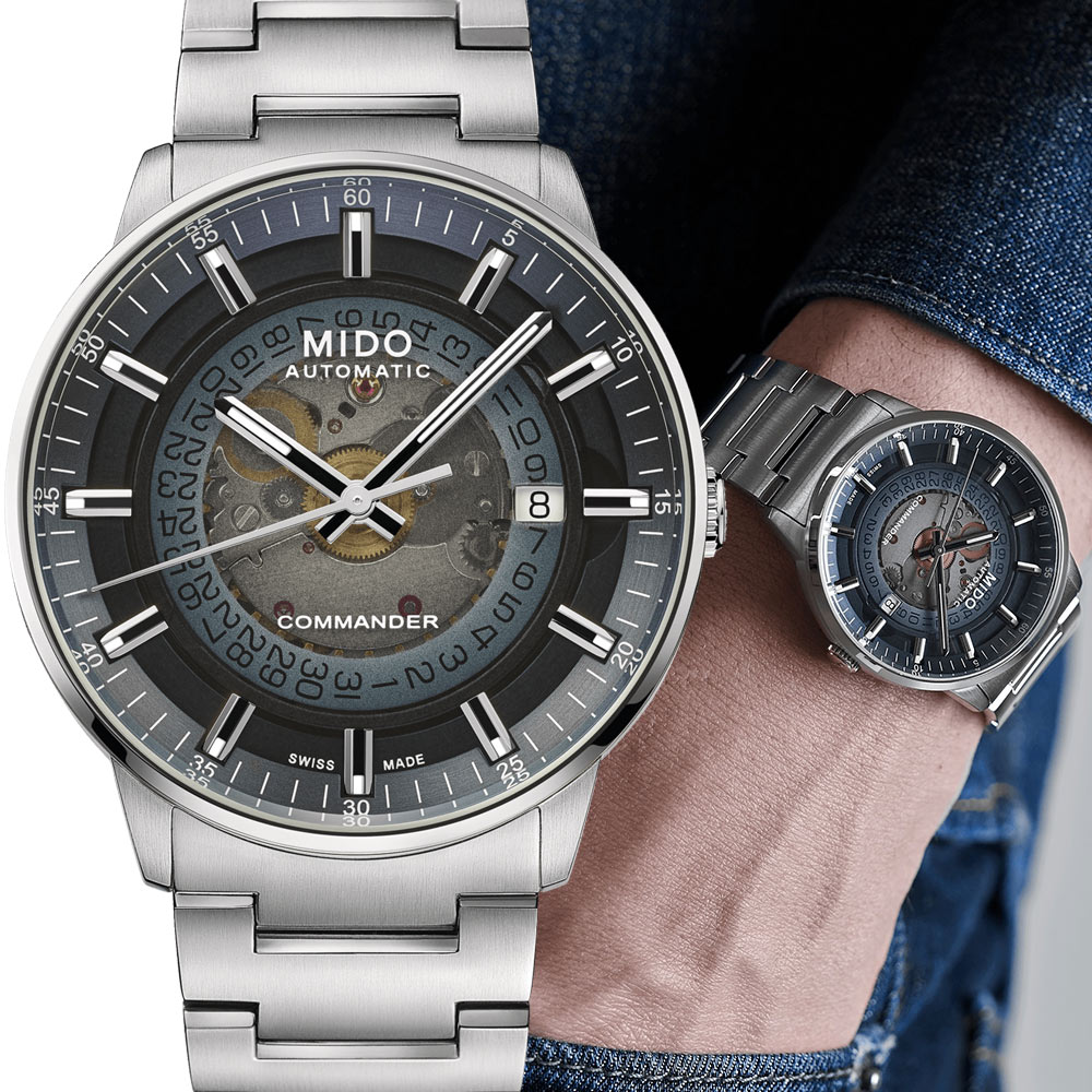MIDO 美度錶 (M0214071141101)Commander Gradient香榭系列 單寧漸層機械腕錶