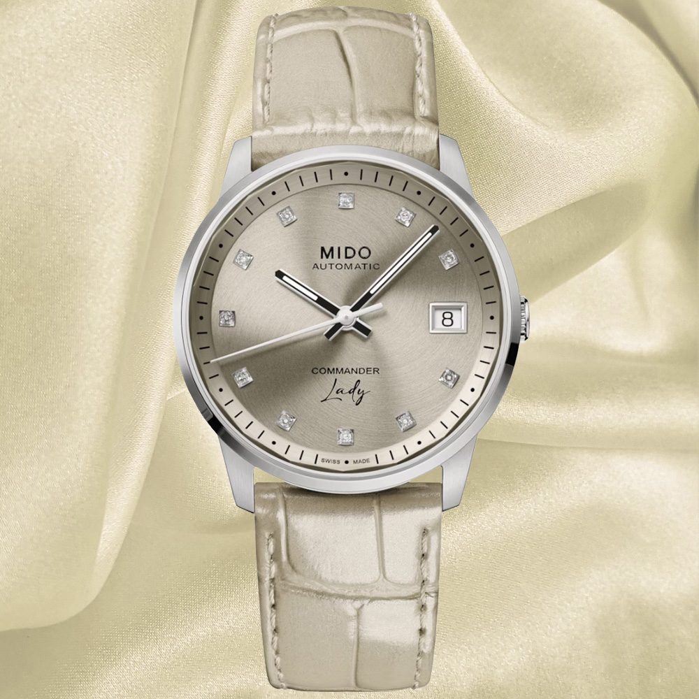 MIDO美度 COMMANDER 香榭系列 真鑽機械腕錶 35mm / M0212071629600