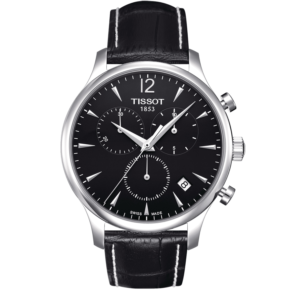 TISSOT 天梭 Tradition系列永恆時尚計時腕錶(T0636171605700)42mm