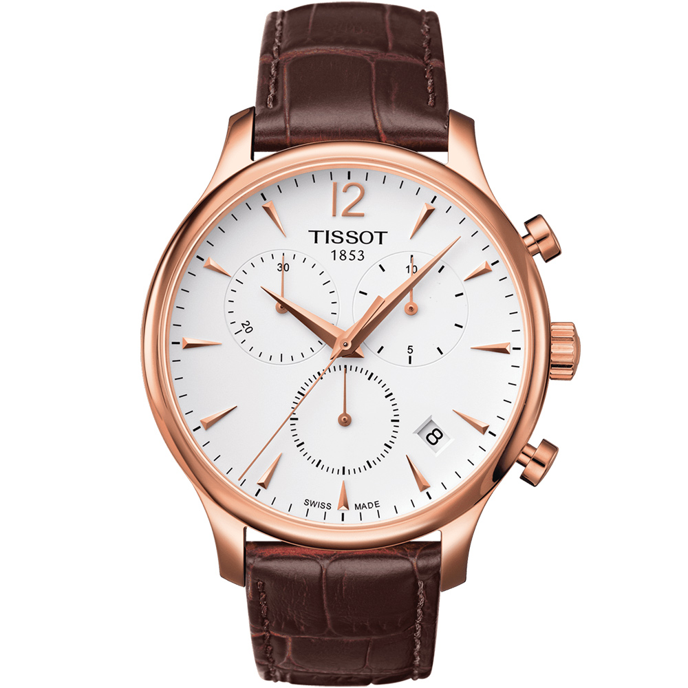 TISSOT 天梭 Tradition系列永恆時尚計時腕錶(T0636173603700)42mm