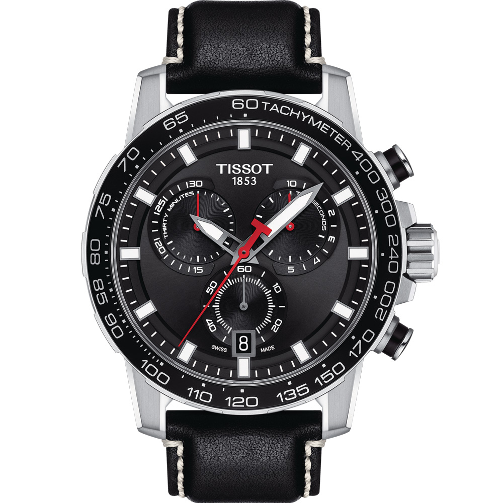TISSOT SUPERSPORT 競速賽車運動時尚錶(T1256171605100)45.5mm /黑