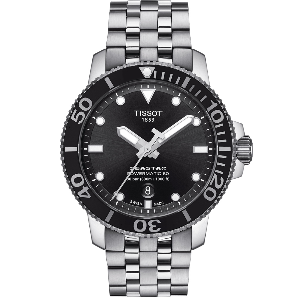 TISSOT 天梭 SEASTAR 1000 海星潛水機械錶(T1204071105100)43mm