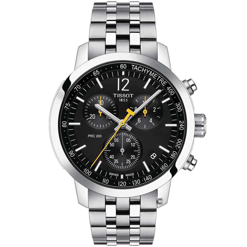 TISSOT 天梭 T-Sport PRC 200 CHRONOGRAPH計時腕錶-T1144171105700/黑43mm