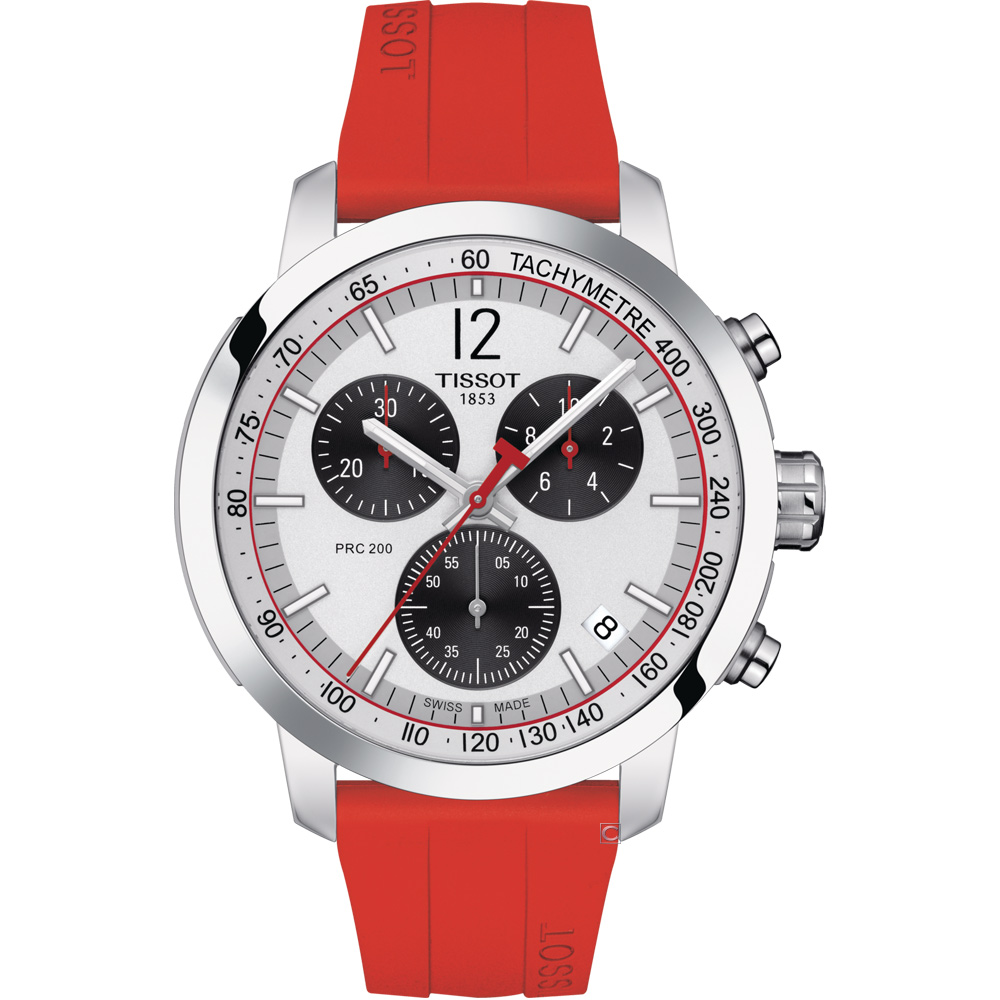 TISSOT 天梭 T-Sport PRC 200 熊貓面盤設計計時腕錶-T1144171703702/橘43mm