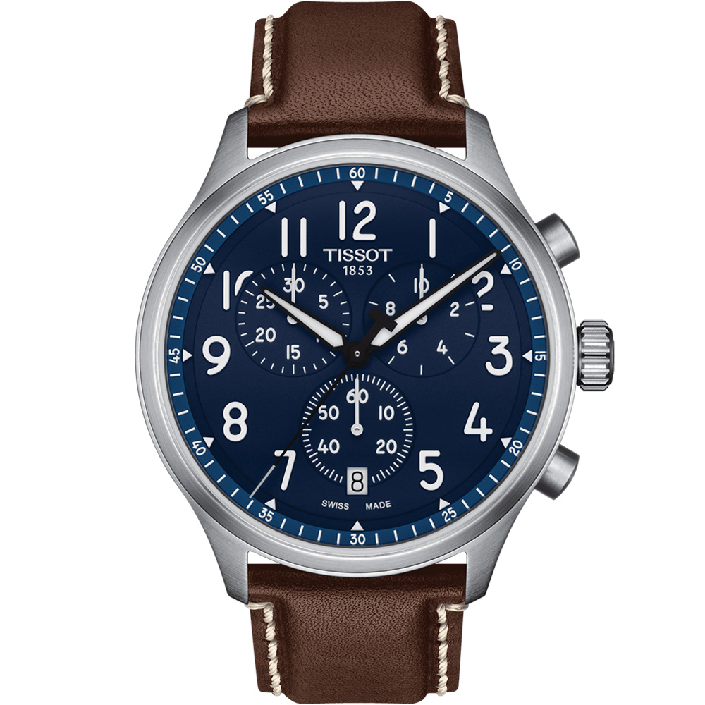 TISSOT 天梭 Chrono XL韻馳系列經典計時腕錶(T1166171604200)45mm/藍