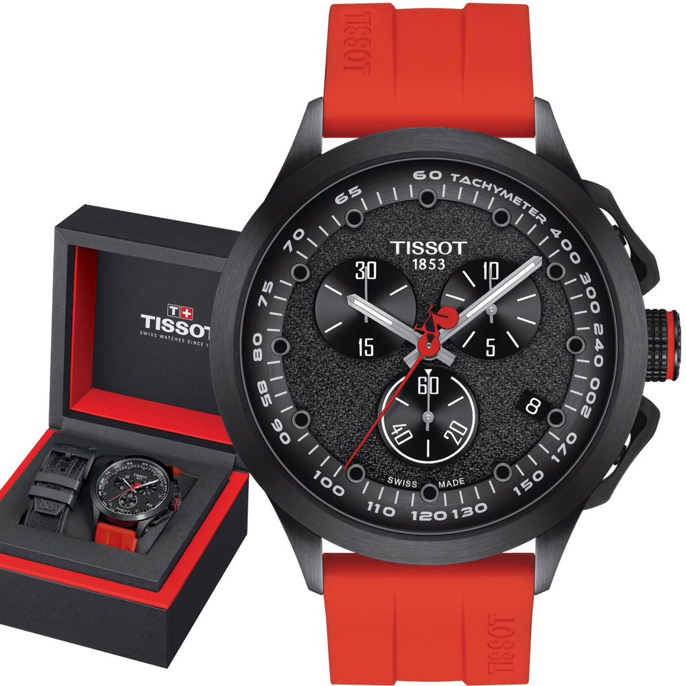TISSOT 天梭 官方授權 T-RACE 系列 環西自行車款 運動腕錶-T1354173705104
