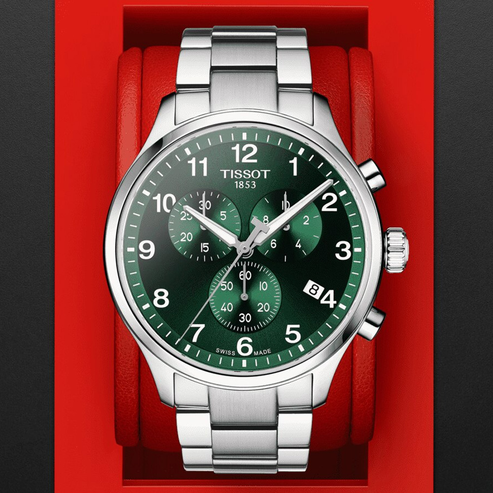 TISSOT天梭 韻馳系列 XL三眼計時腕錶 45mm/T1166171109200