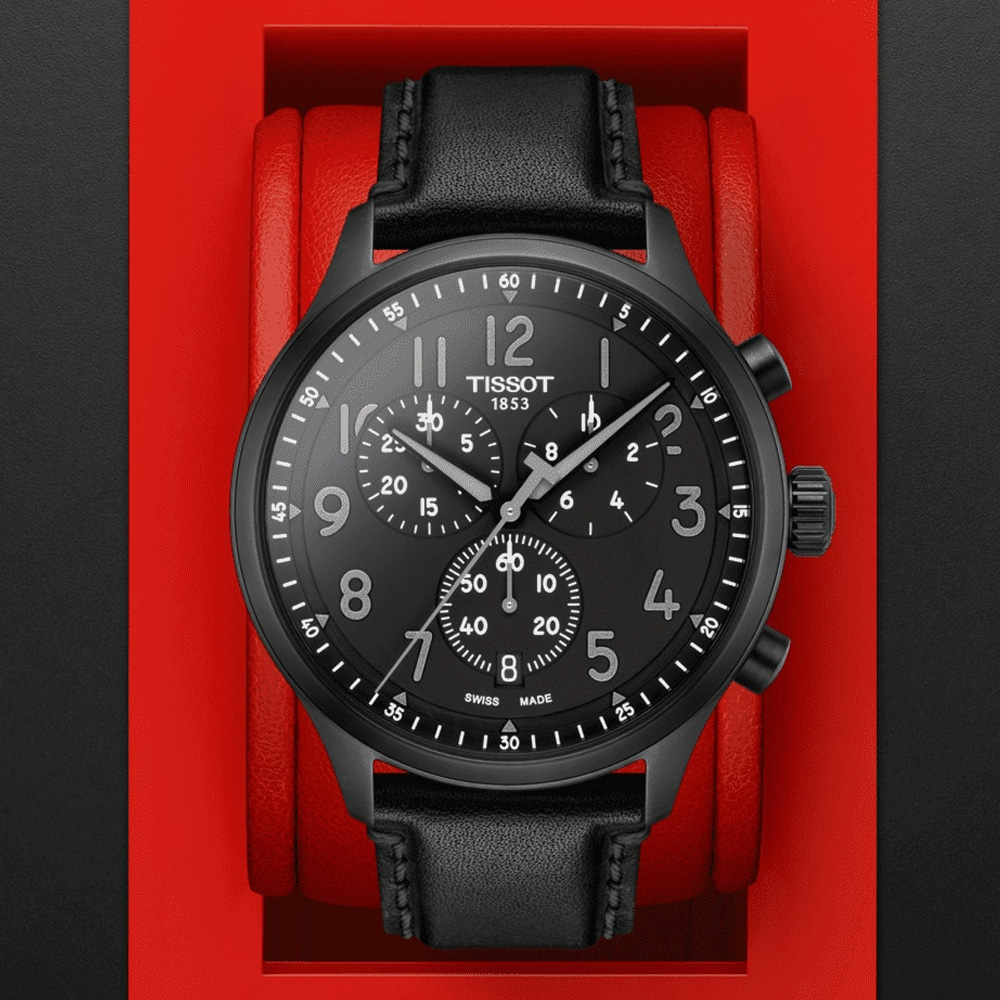 TISSOT天梭 韻馳系列 XL三眼計時腕錶 45mm/T1166173605200