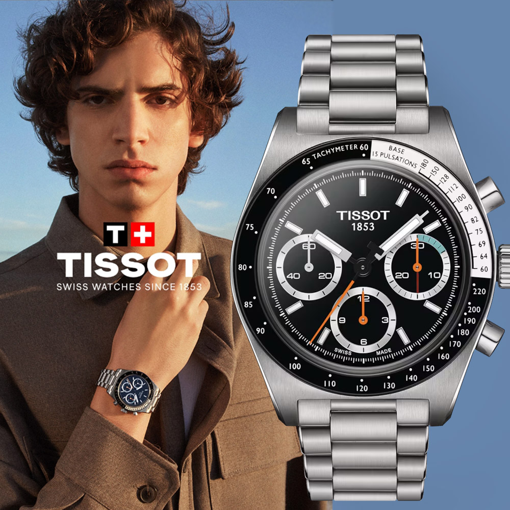 TISSOT 天梭 PR516 手動上鍊機械計時手錶-41mm T1494592105100