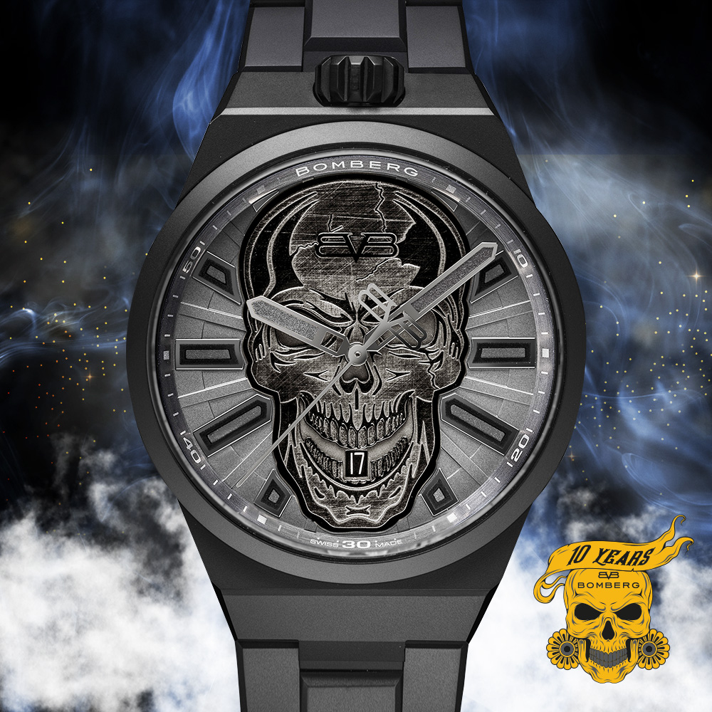 BOLT-68 NEO系列 十週年紀念骷髏機械腕錶 消光黑版本
