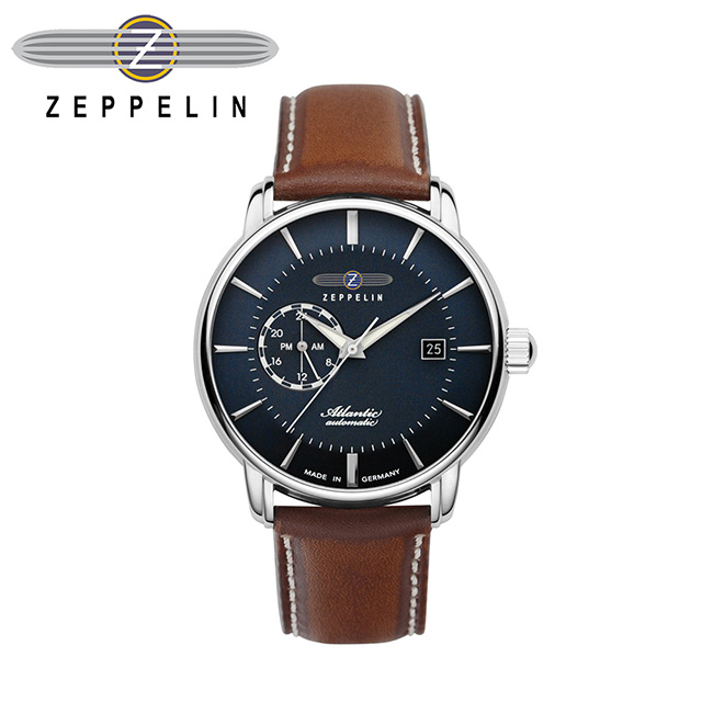 【齊柏林飛船錶 Zeppelin】大西洋藍盤機械錶 41mm 男/女錶 自動上鍊 84703