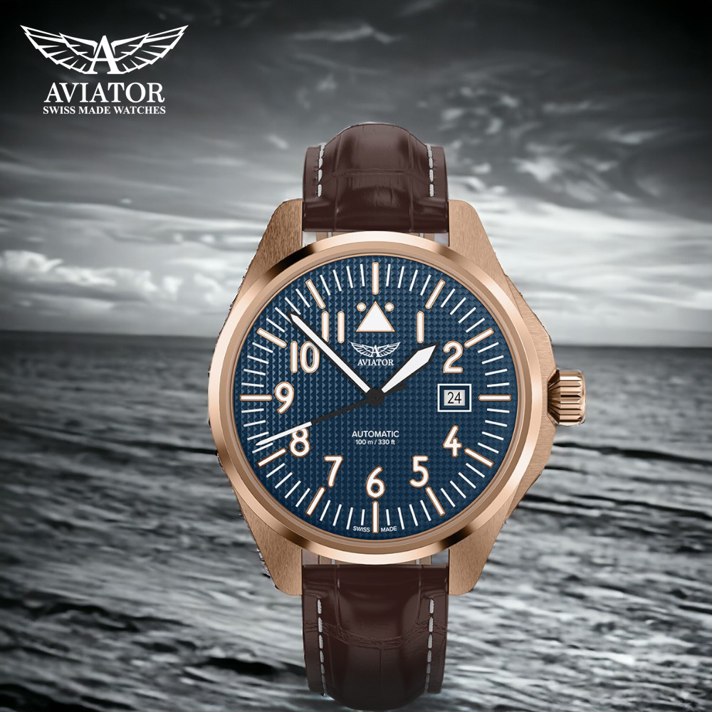 AVIATOR 飛行員 AIRACOBRA P43 飛行風格 機械錶 男錶 手錶-V.3.39.2.335.4