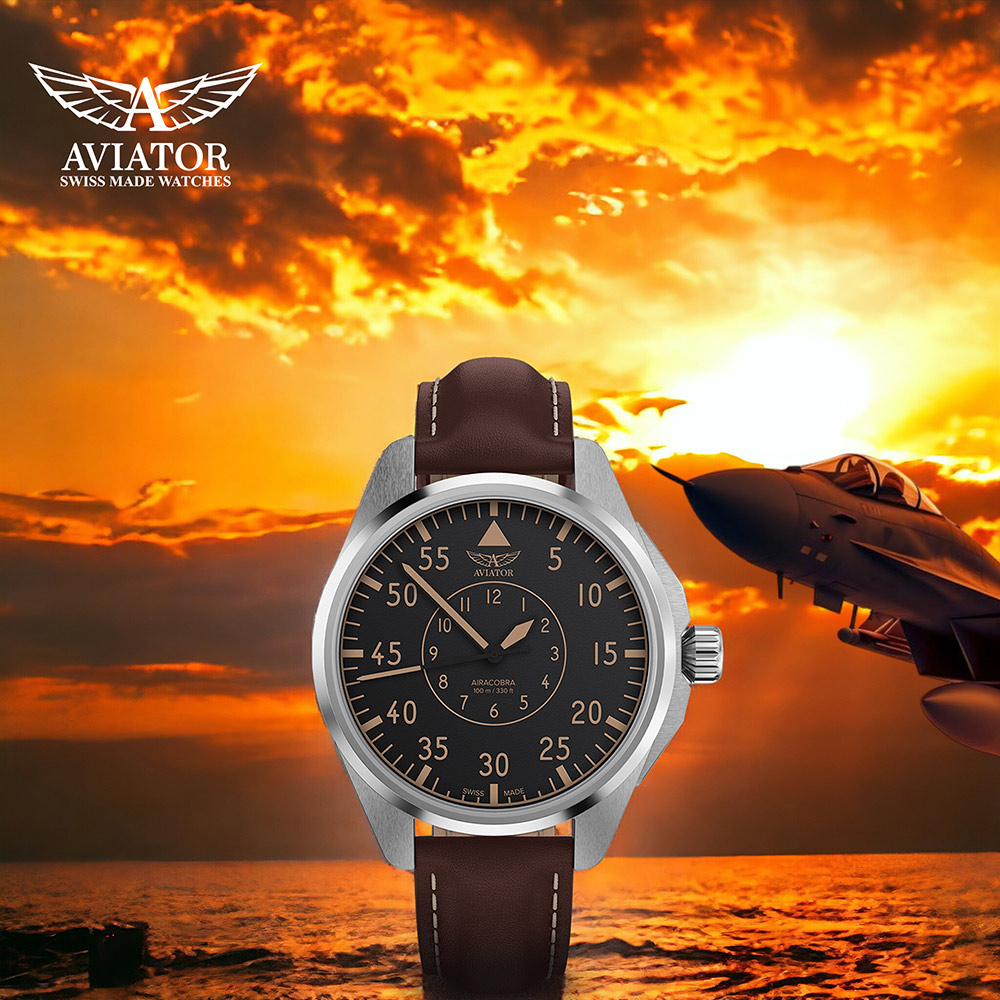 AVIATOR 飛行員 AIRACOBRA P43 飛行風格 機械錶 男錶 手錶-V.3.39.0.341.0