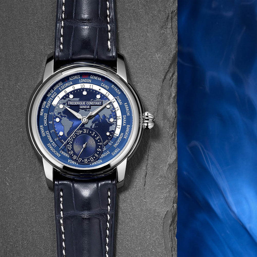 CONSTANT 康斯登 Worldtimer 世界時區機械錶 FC-718NWM4H6