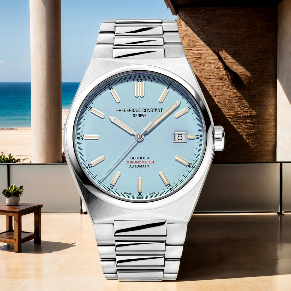 CONSTANT 康斯登 Highlife COSC 天文臺認證機械錶-39mm 淺藍色 送原廠橡膠錶帶(FC-303LB3NH6B)