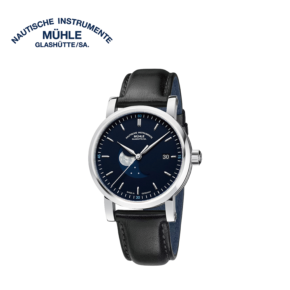 格拉蘇蒂．莫勒GLASHUTTE TEUTONIA IV BLUE MOON M1-44-62-LB藍面月相機械男/女錶