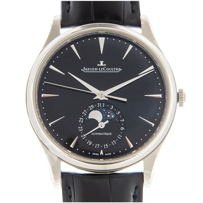 JAEGER-LECOULTRE 積家 超薄大師系列 月相皮帶腕錶(Q1368471)x39mm