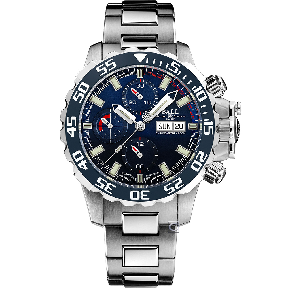 Ball Watch 波爾錶 Engineer 600米防水計時機械錶-藍色/42mm/DC3226A-S3C-BE
