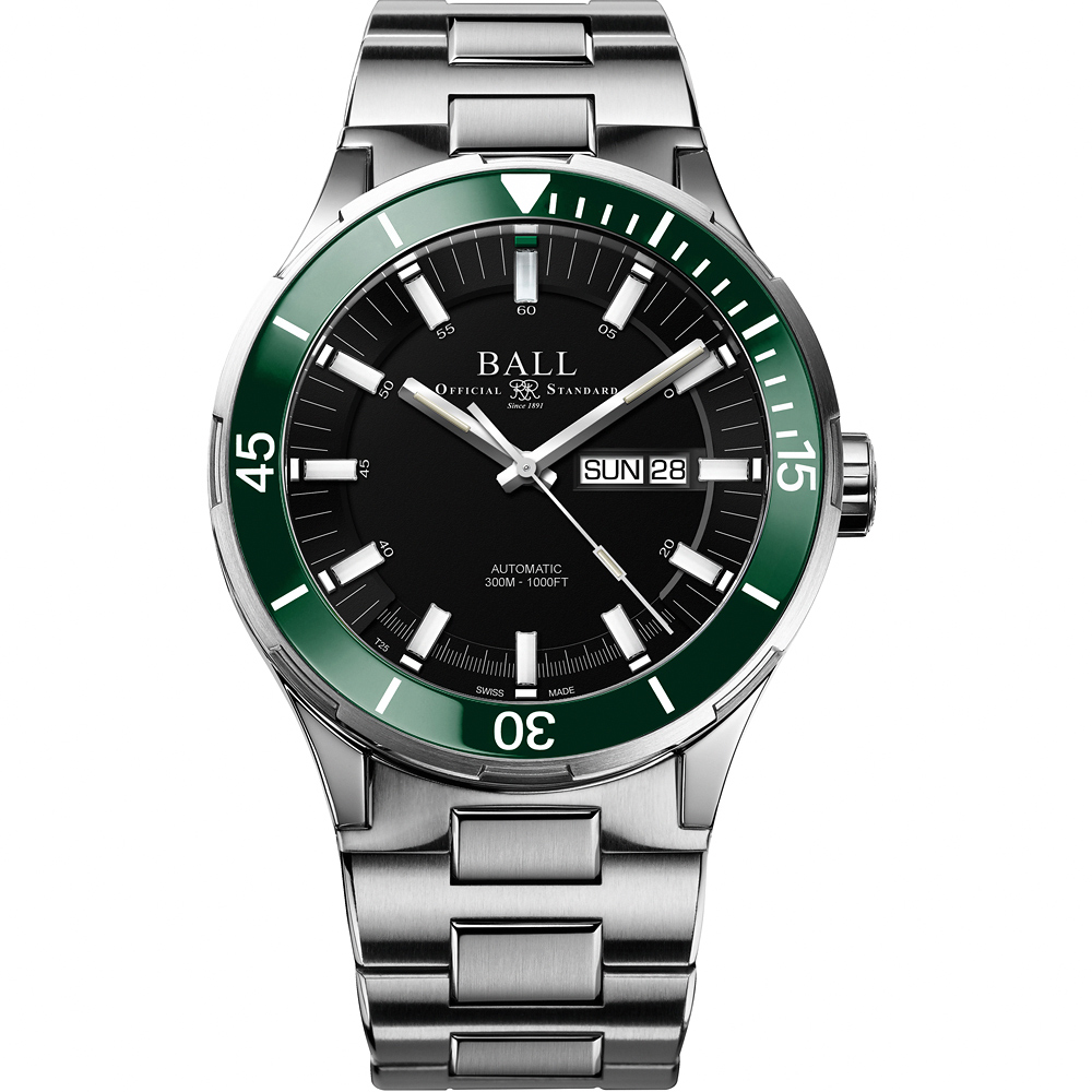 BALL 波爾 Roadmaster系列 300米潛水陶瓷機械腕錶-43mm DM3050B-S12J-BK