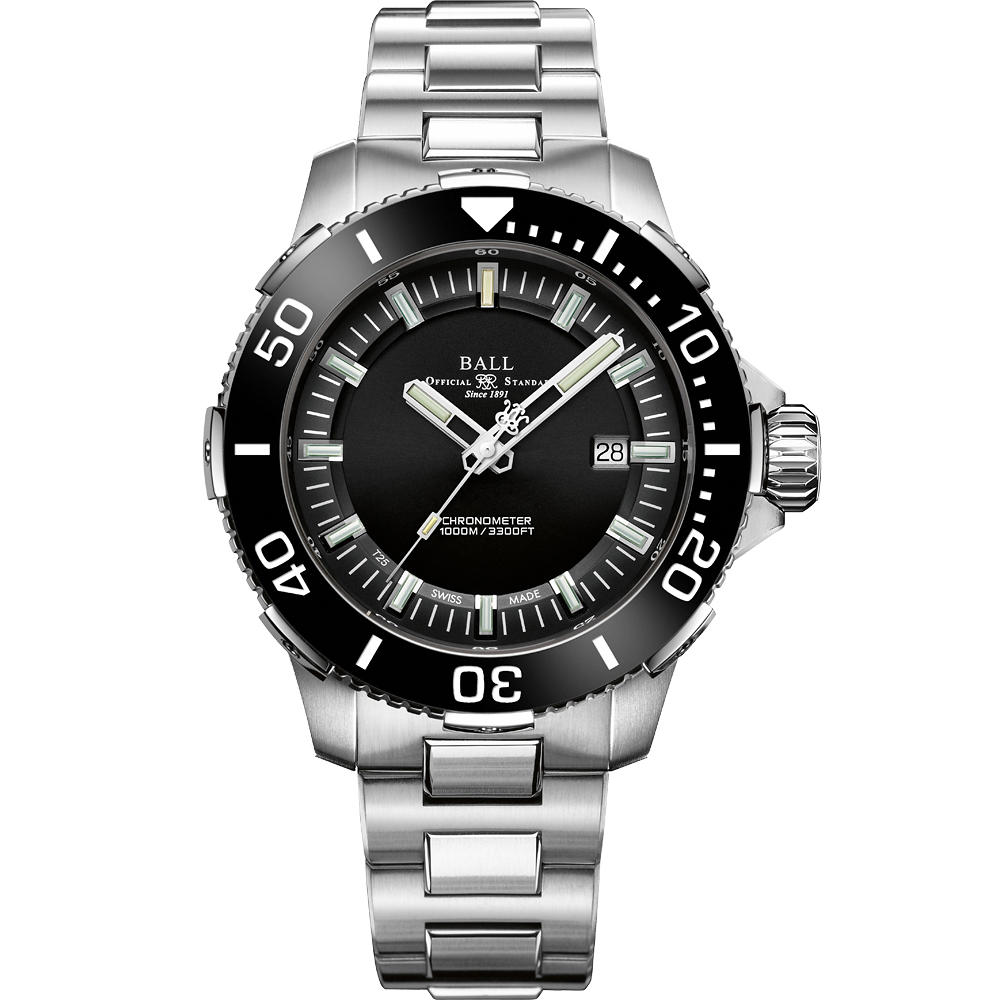 BALL 波爾 DeepQUEST II系列 鈦 天文台認證1000米潛水陶瓷機械腕錶-42mm(DM3002A-S3CJ-BK)
