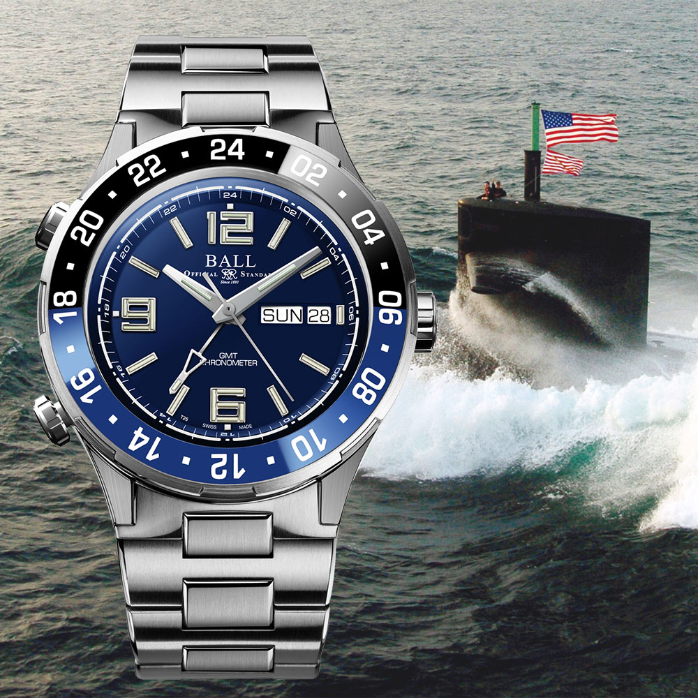 BALL 波爾 Marine GMT系列 限量 鈦 天文台認證200米潛水陶瓷機械腕錶-40mm(DG3030B-S1CJ-BE)