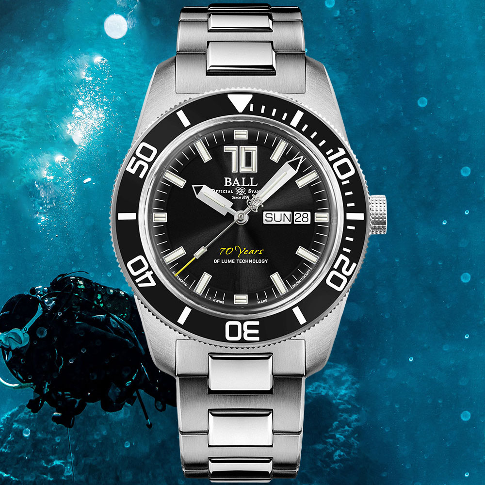 BALL 波爾錶 Engineer Master II系列 夜光70週年 限量機械腕錶 42mm / DM3308A-S2-BKR