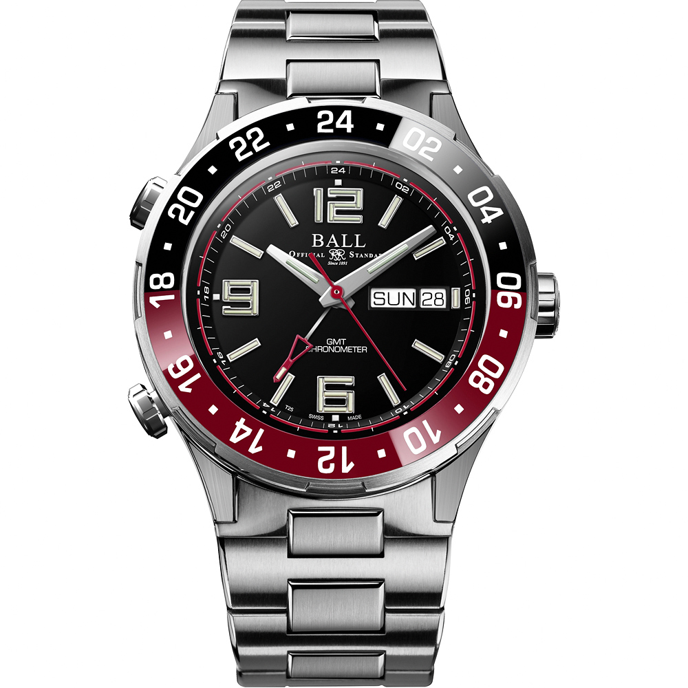 BALL 波爾 Marine GMT系列 限量 鈦 天文台認證200米潛水陶瓷機械腕錶-40mm DG3030B-S8CJ-BK