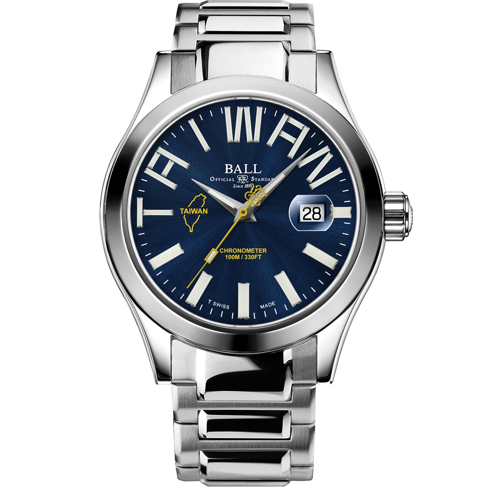 BALL Watch 騰雲號130週年台灣限定機械錶(NM9028C-S34C-BE)/藍-43mm(官方授權)