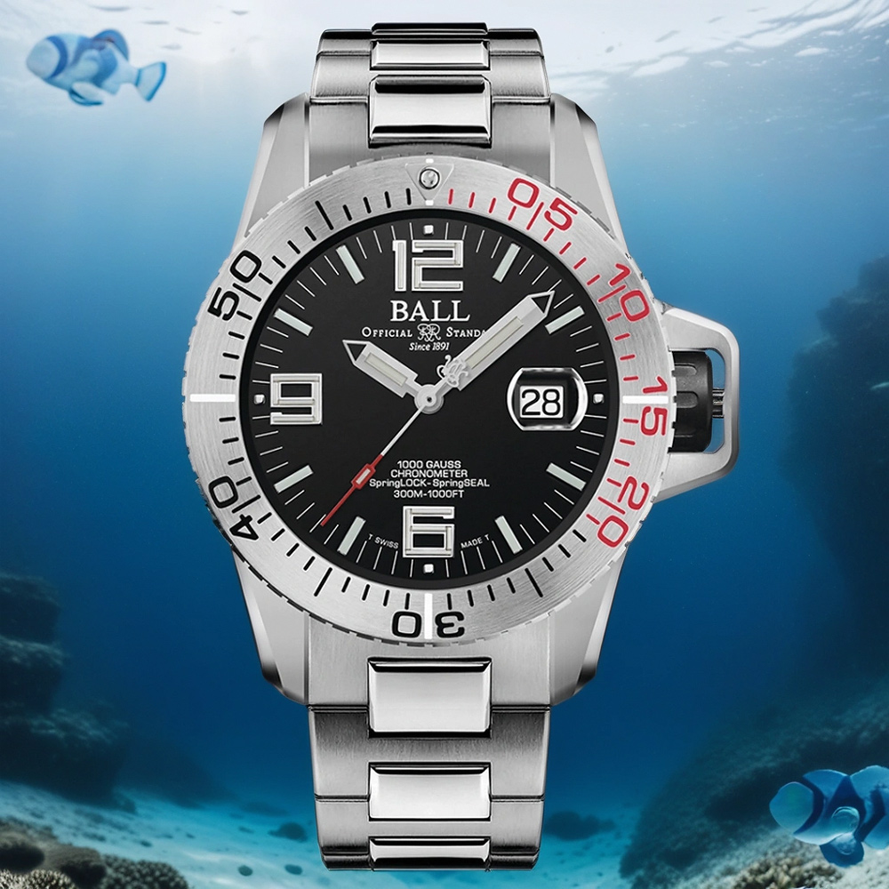 BALL 波爾 Engineer Hydrocarbon EOD 鈦金屬 天文臺認證機械錶-42mm DM3200A-S1C-BK