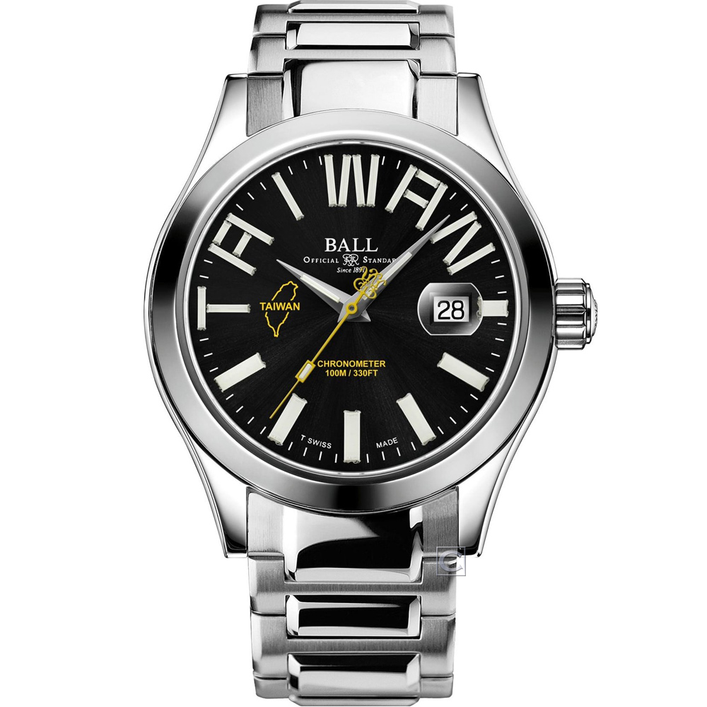 BALL Watch 騰雲號130週年臺灣限定機械錶 NM9028C-S34C-BK/黑