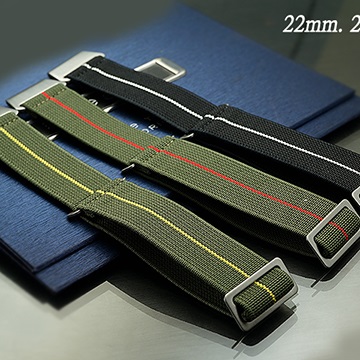 優質 NATO 運動錶.軍錶 尼龍帆布降落傘包 彈性 錶帶 ( 22mm.20mm )